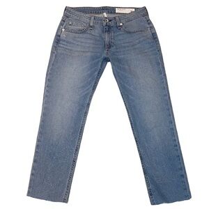 rag & bone Dre Low Rise Slim Boyfriend Raw Hem Light Blue Jean